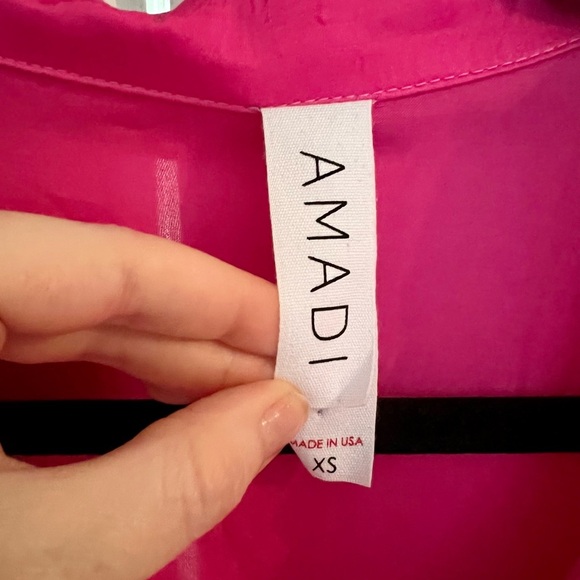 Anthropologie Amadi Satin Ruffle Blouse - Picture 4 of 4